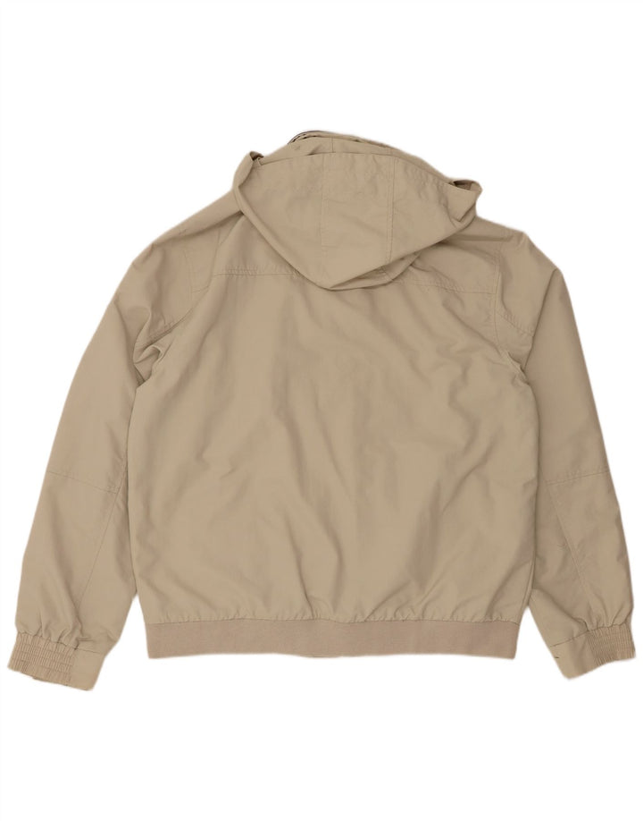 Tommy Hilfiger Veste bomber à capuche pour homme UK 42 XL Nylon beige