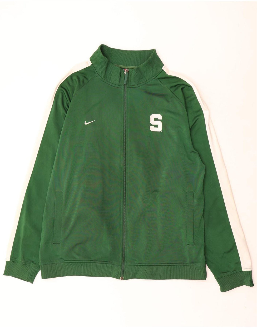 Nike Veste de survêtement pour homme 2XL Vert Colorblock Polyester