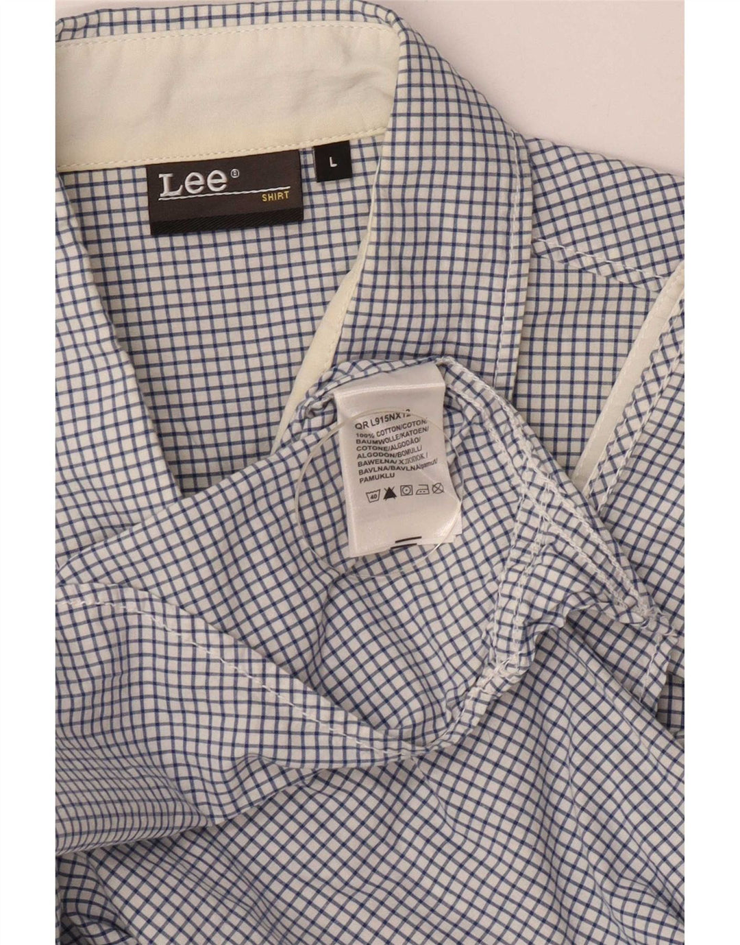 Lee Chemise Homme Grand Carreau Bleu Coton