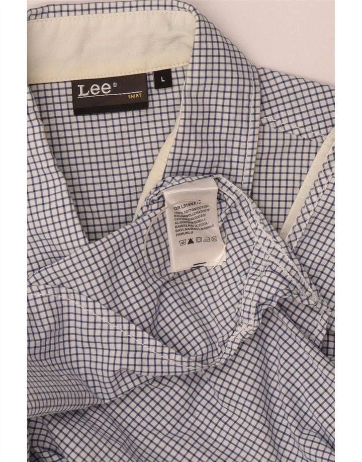 Lee Chemise Homme Grand Carreau Bleu Coton