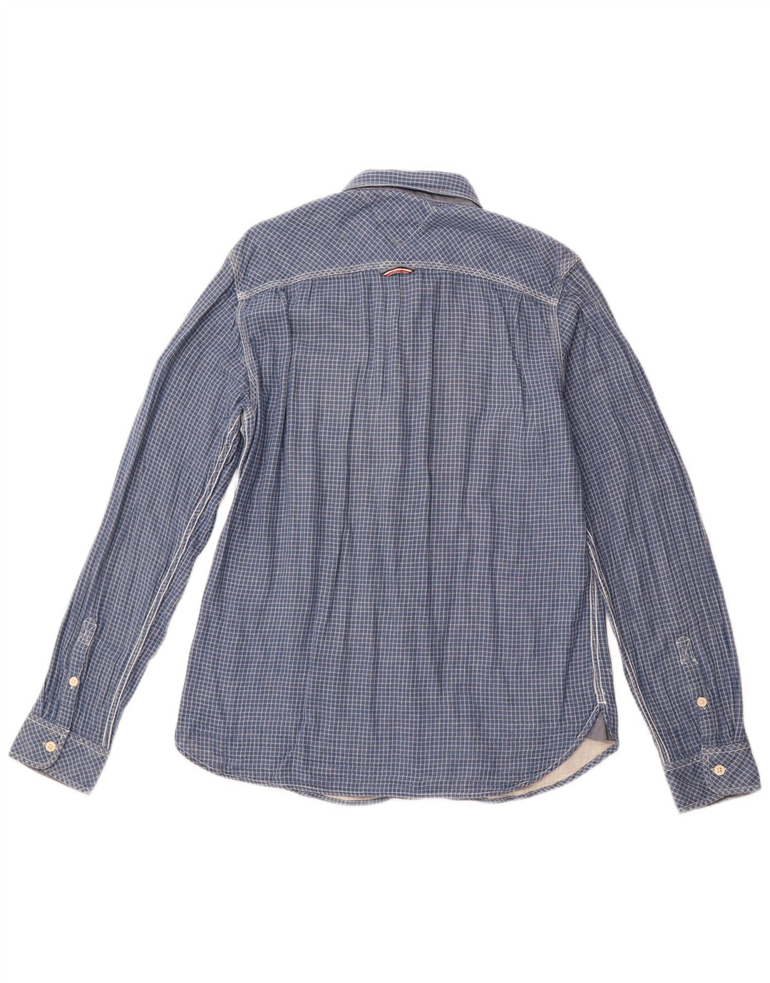 TOMMY HILFIGER Chemise Homme Bleu Marine Moyen Carreaux Coton