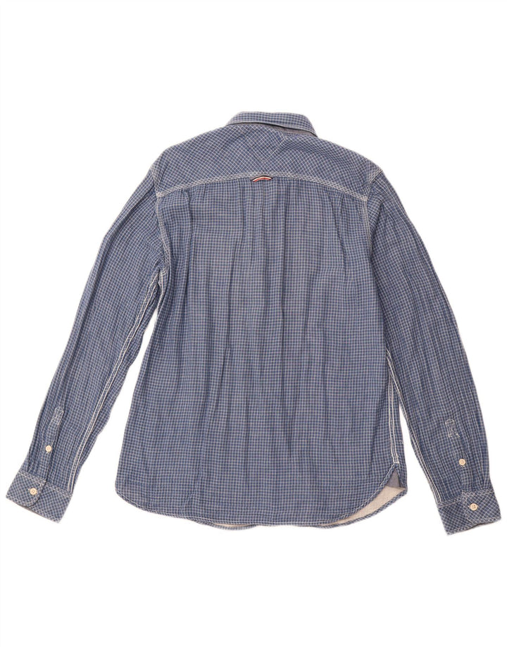 TOMMY HILFIGER Chemise Homme Bleu Marine Moyen Carreaux Coton