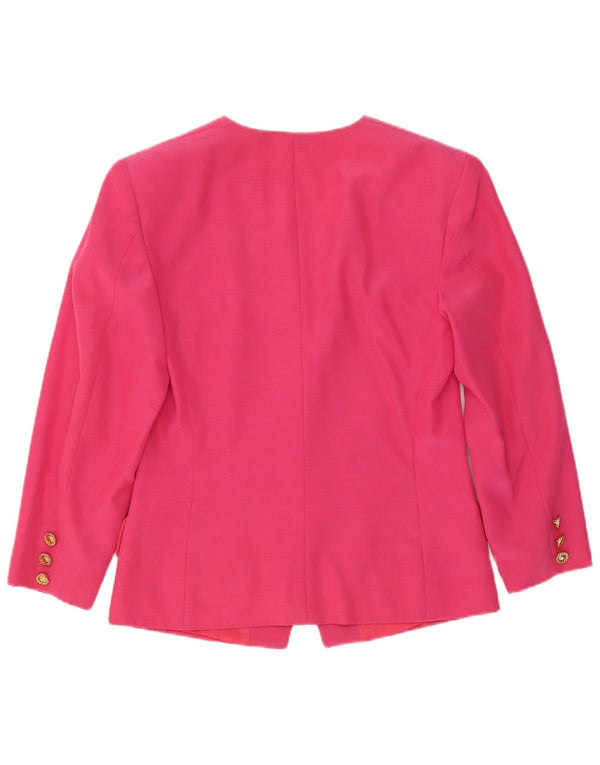 vintage Femme 4 Bouton Blazer Veste IT 42 Acétate Rose Moyen