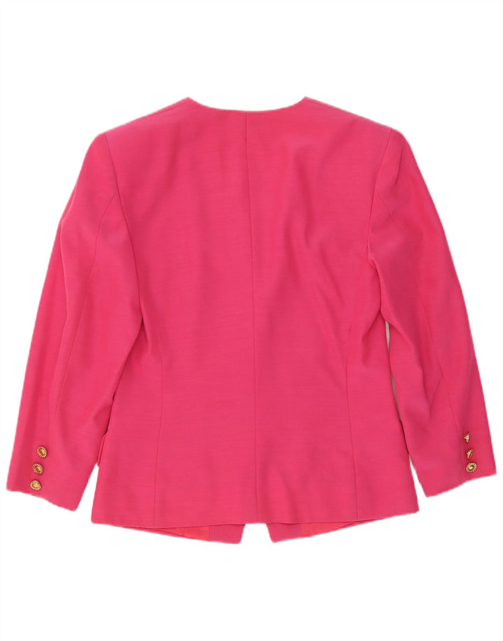 vintage Femme 4 Bouton Blazer Veste IT 42 Acétate Rose Moyen