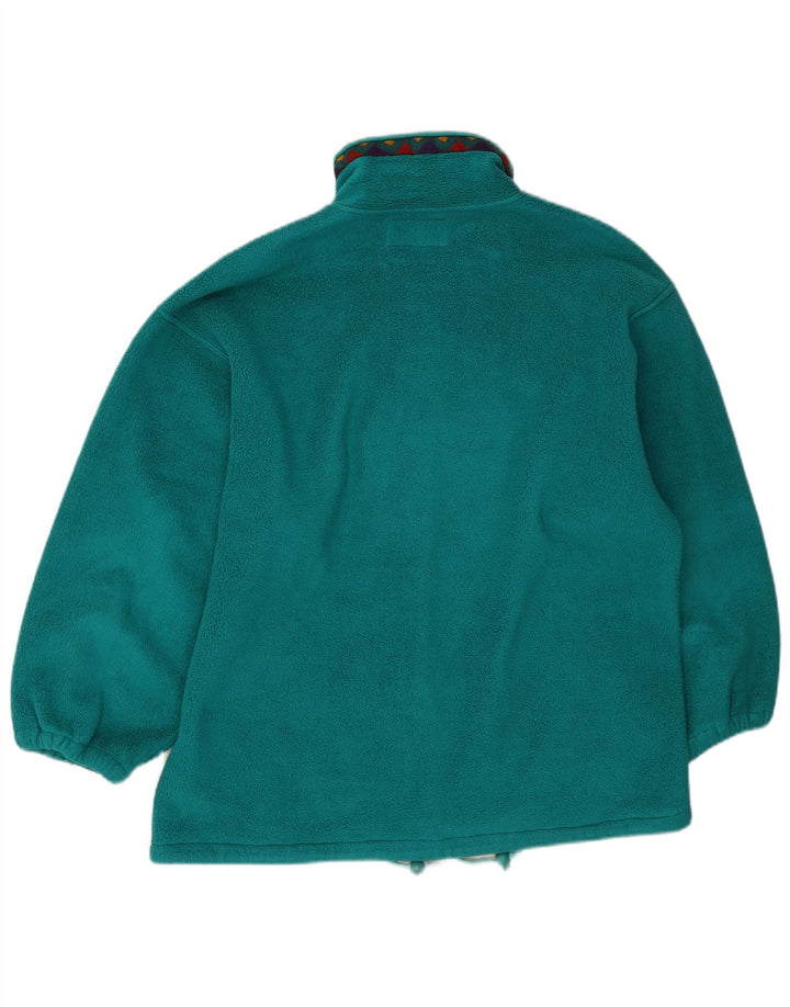 veste polaire homme vintage UK 40 grand polyester géométrique vert