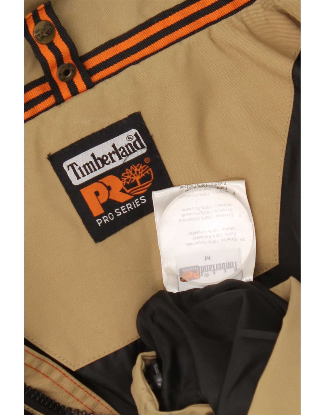 Timberland Veste utilitaire à capuche pour homme UK 38 Nylon beige moyen
