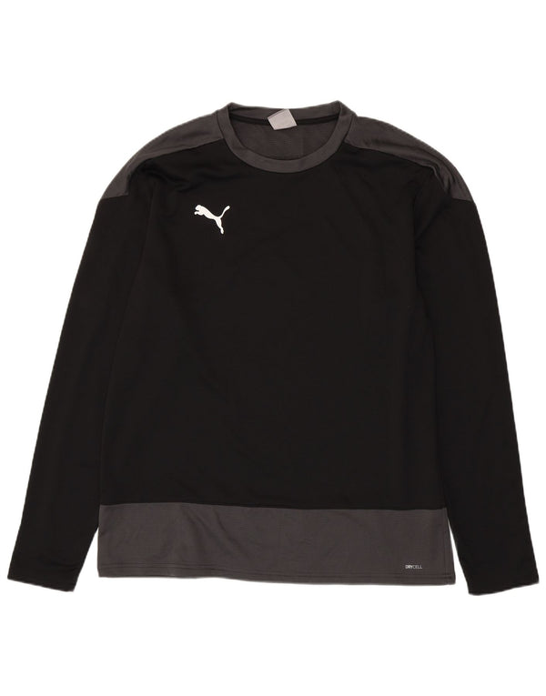 PUMA Haut à manches longues pour homme XL Noir Colorblock Polyester