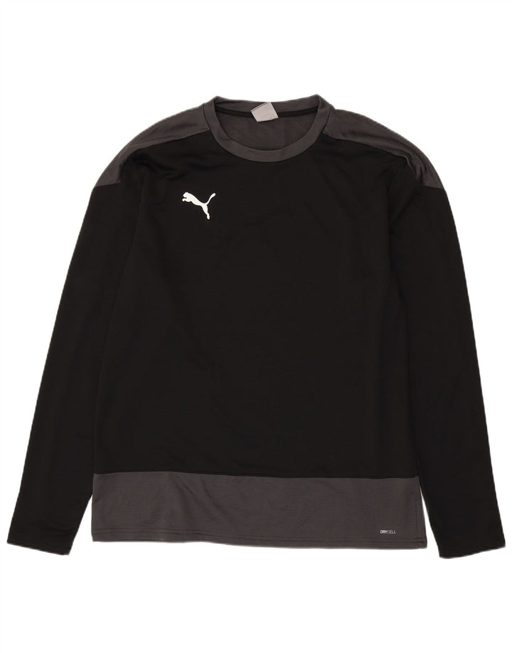 PUMA Haut à manches longues pour homme XL Noir Colorblock Polyester
