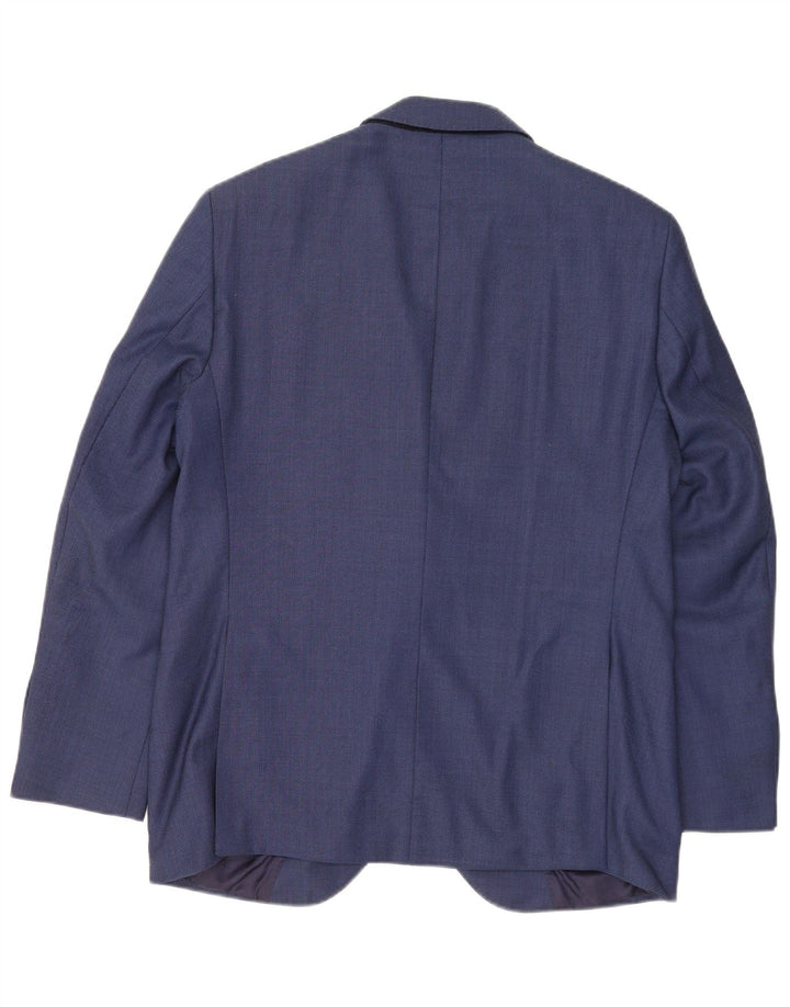 Hackett Veste Blazer 2 Boutons Homme UK 42 XL Laine Bleue