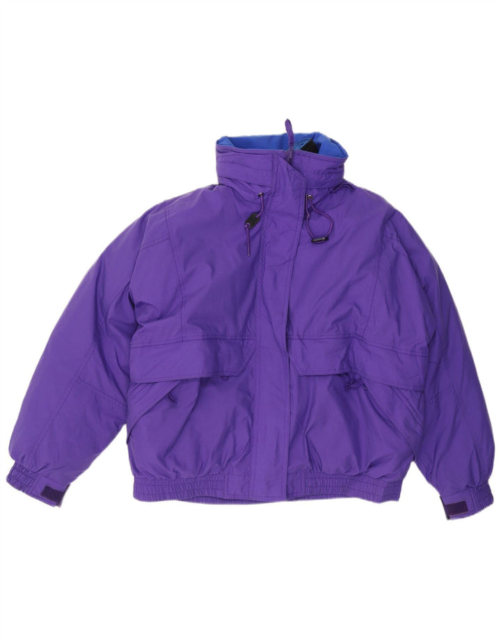 Eddie Bauer Veste matelassée à capuche surdimensionnée pour femme UK 16 Large Violet