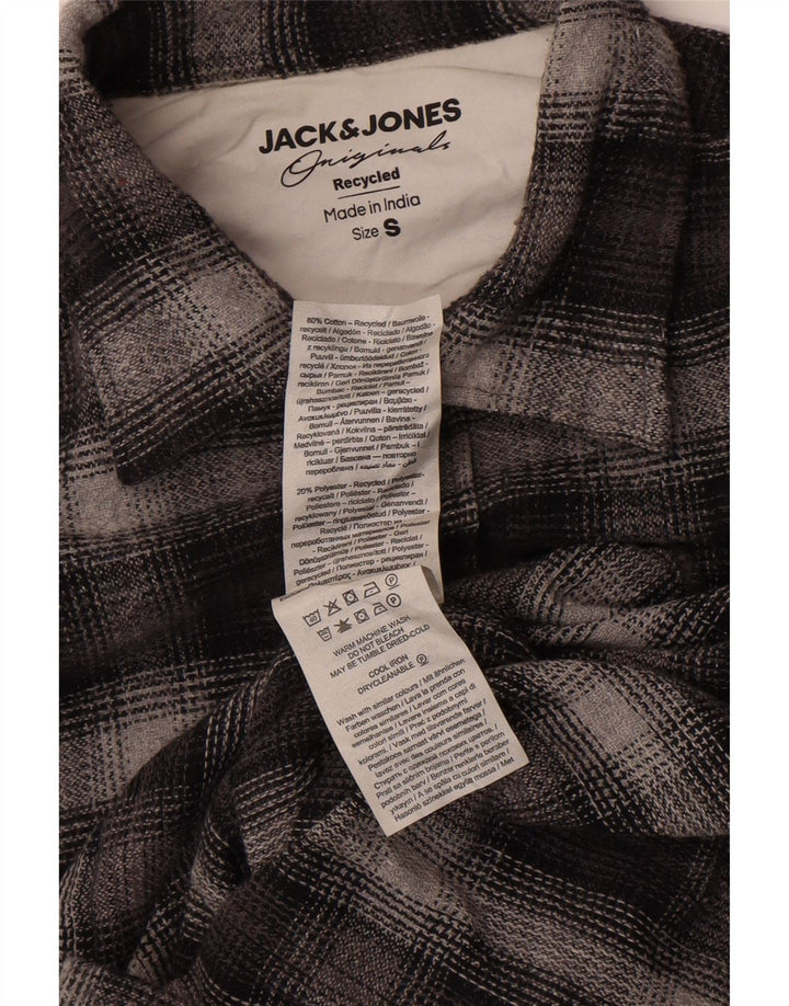 Jack & Jones Chemise En Flanelle À Carreaux Petit Gris Coton Homme