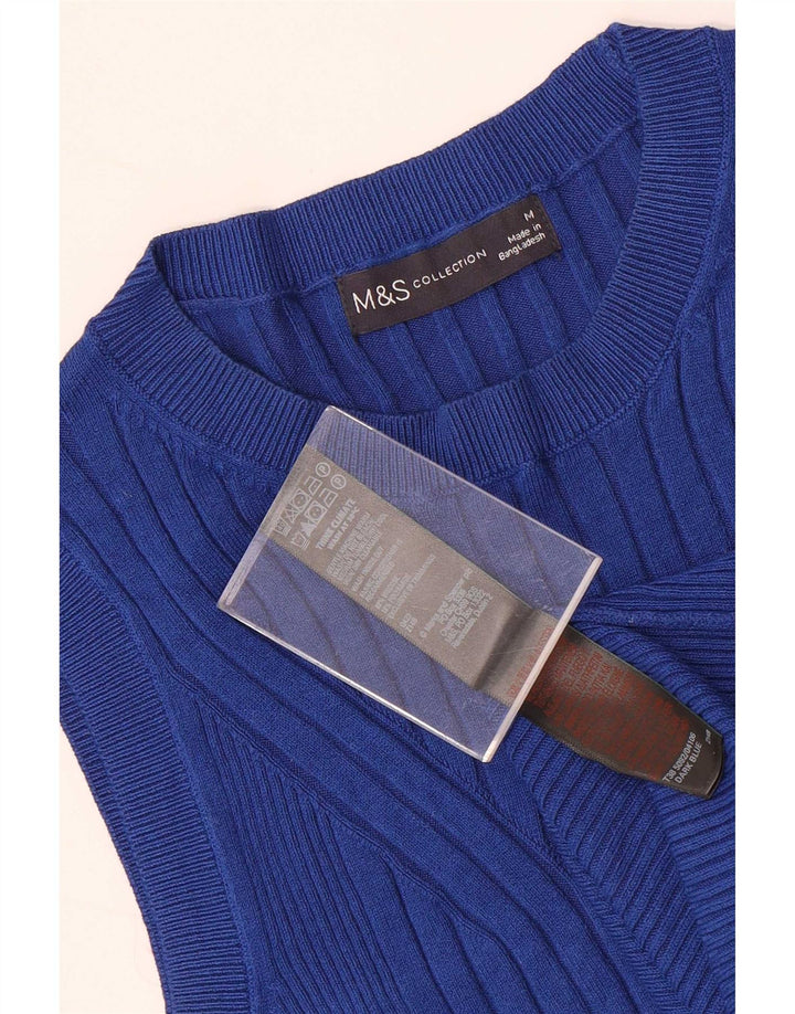 Marks & Spencer Débardeur Femme UK 12 Bleu Moyen Viscose