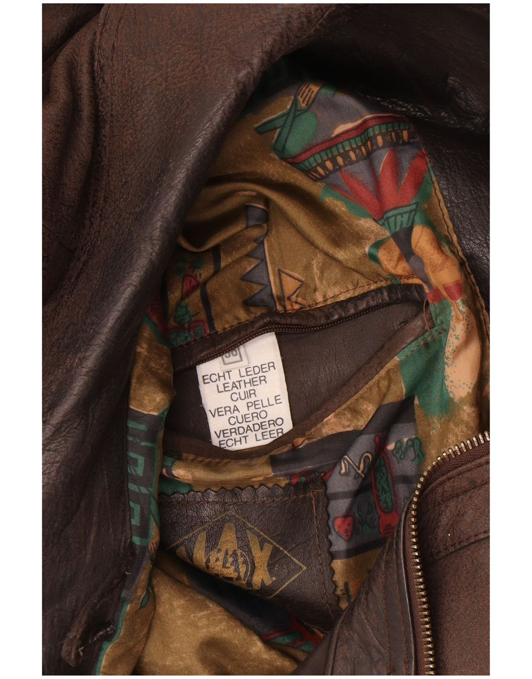 veste en cuir bomber homme vintage IT 56 3XL Cuir marron