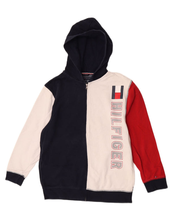 Tommy Hilfiger Pull à capuche zippé garçon 15-16 ans XL Multicolore