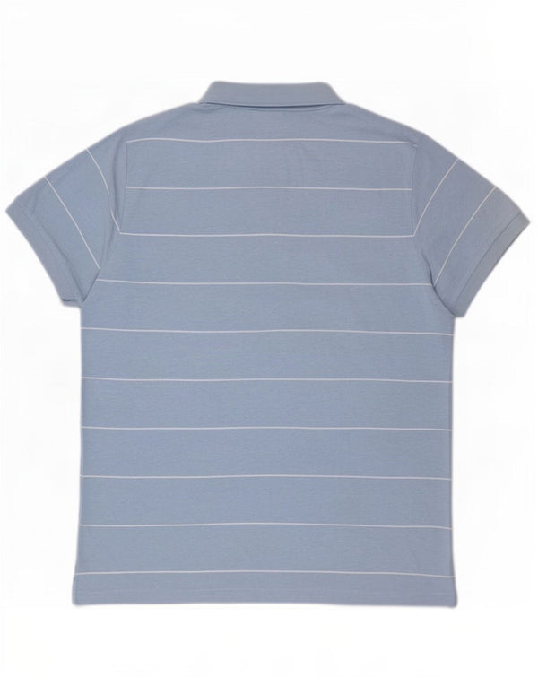 French Connection Mens Polo Shirt 2XL Blue Striped Cotton