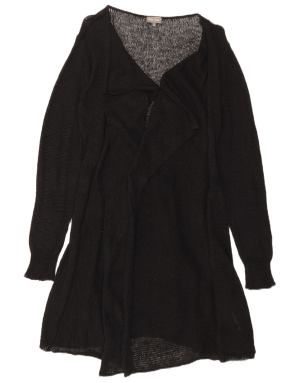 Phase Eight Cardigan Long Ouvert pour Femme UK 14 Grand Lin Noir