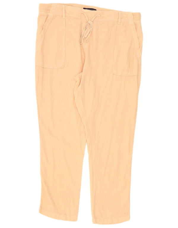 Marks & Spencer Pantalon décontracté slim pour femme UK 16 Large W36 L28 Lin rose
