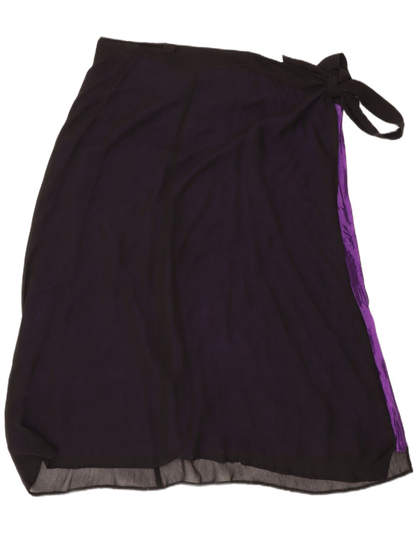 jupe portefeuille femme vintage Taille unique W48 Viscose noire