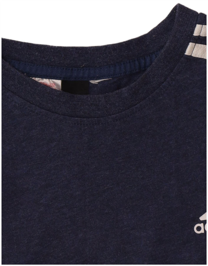 Adidas T-Shirt Top Garçon 9-10 Ans Bleu Marine