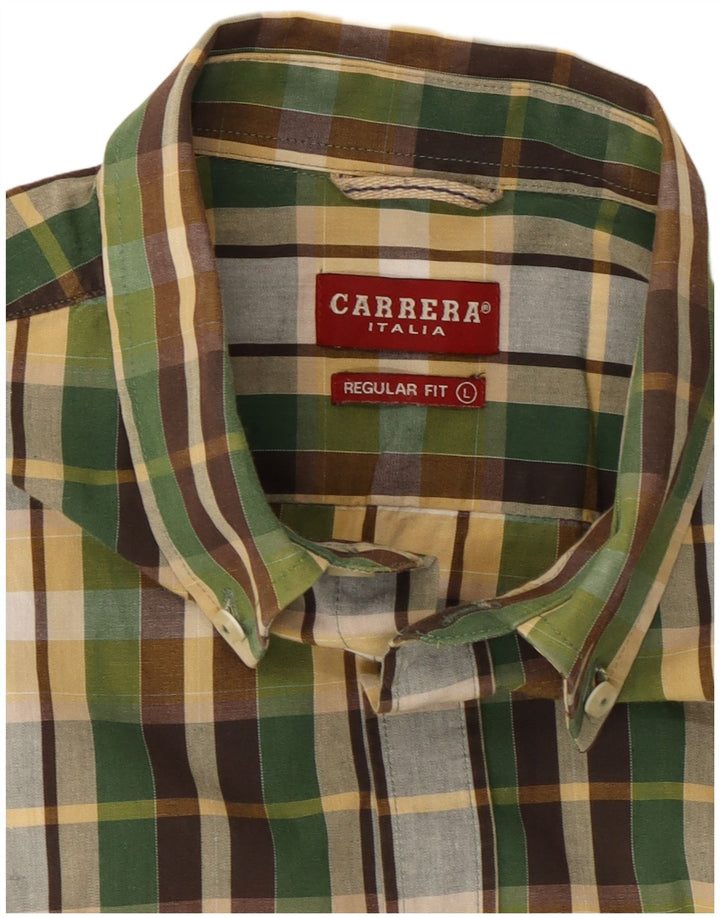 CARRERA Chemise à Manches Courtes Regular Fit Homme Grand Carreau Multicolore