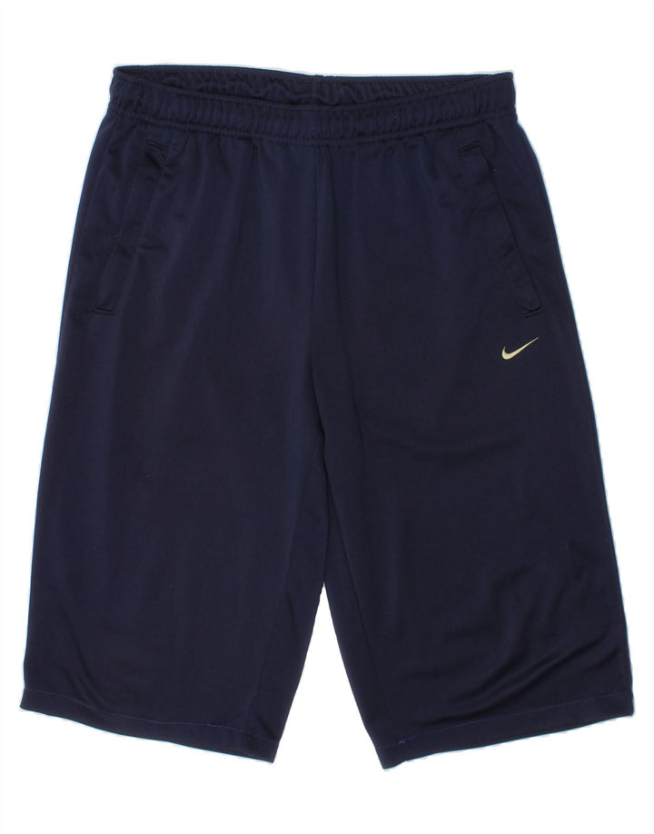 NIKE Boys Sport Shorts 13-14 Years XL Navy Blue Polyester Vintage Nike and Second-Hand Nike from Messina Hembry 