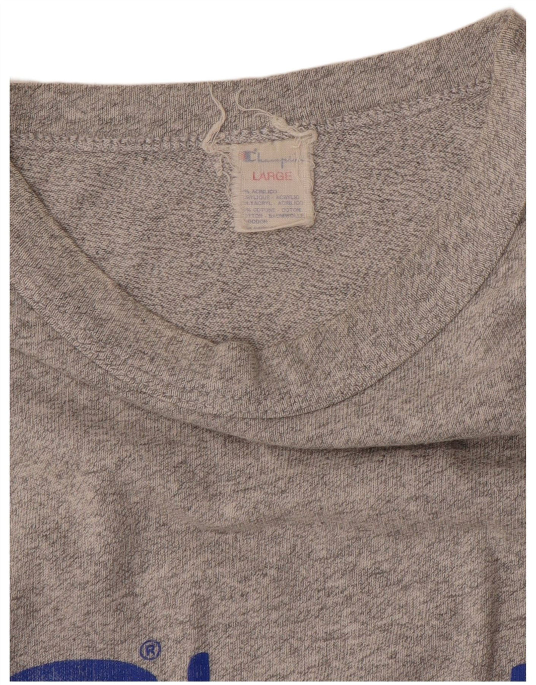 Champion T-Shirt Graphique Homme Grand Gris Acrylique