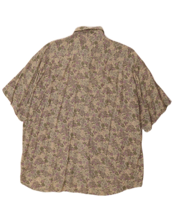Enara Camice Chemise à manches courtes pour homme 2XL Viscose florale multicolore