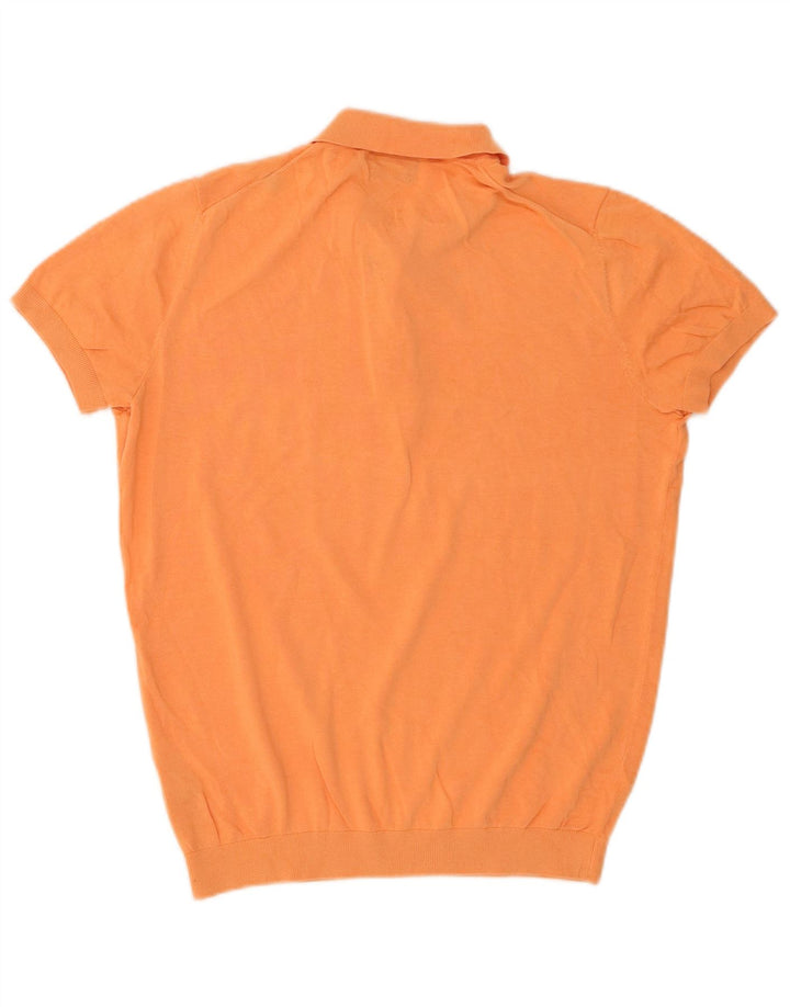 Massimo Dutti Polo Homme Petit Orange Coton