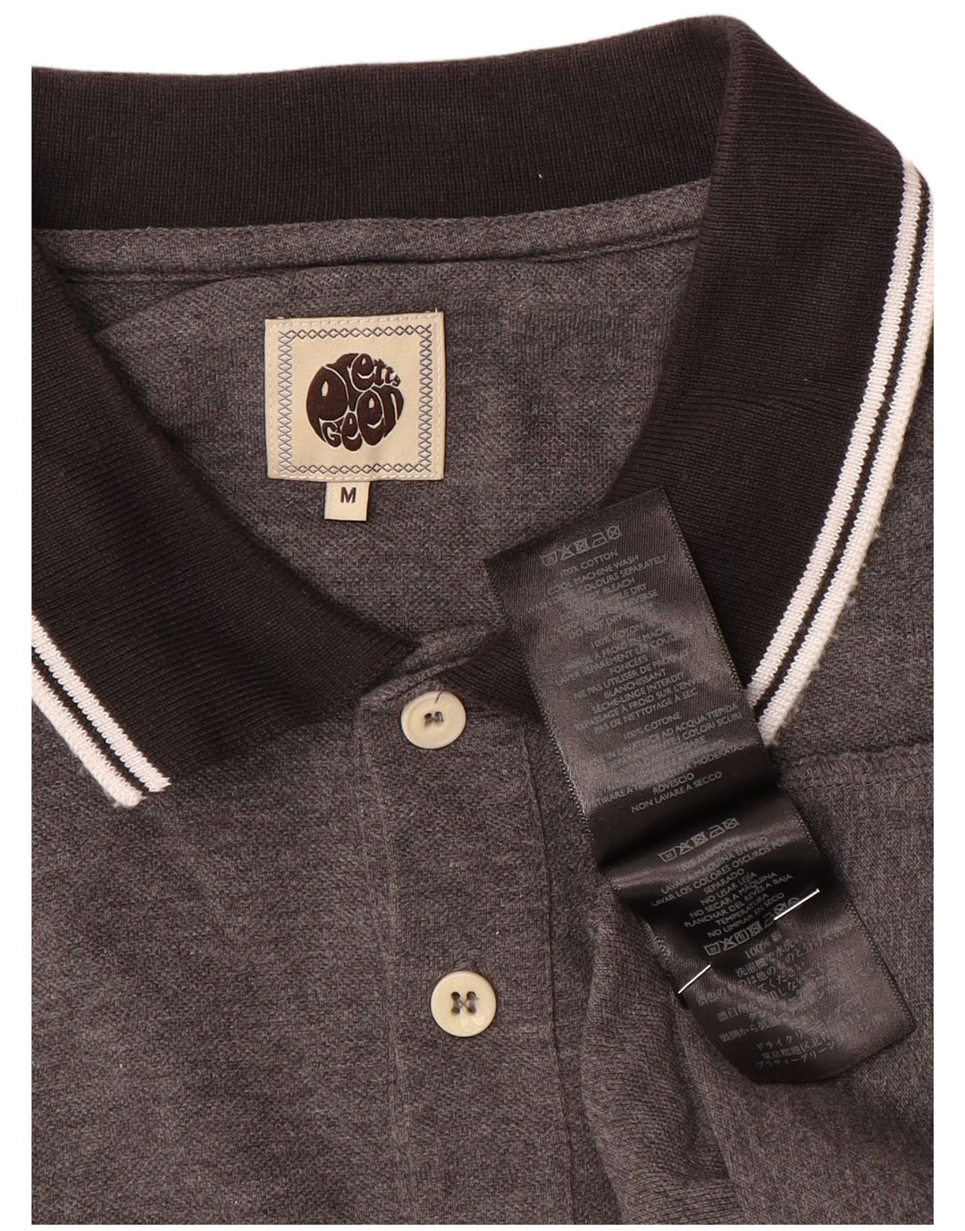 Polo Homme Pretty Green Coton Gris Moyen