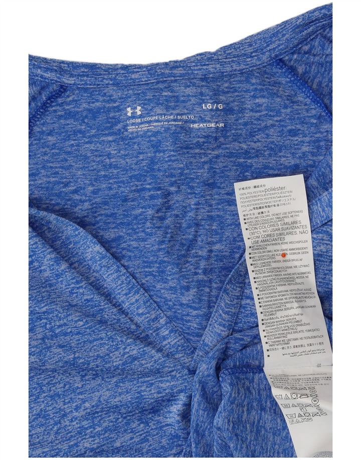 Under Armour Haut à capuche à manches longues pour femme UK 16 Large Bleu Polyester