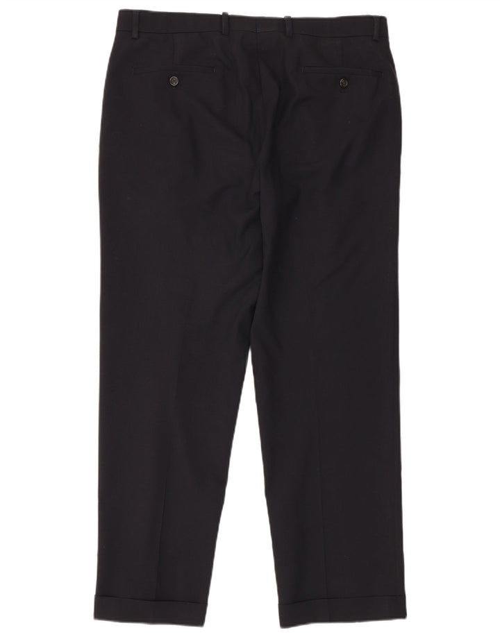 RALPH LAUREN Pantalon de costume à chevilles confort total pour homme W34 L30 Noir
