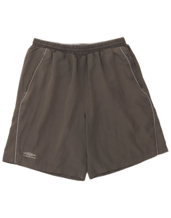 Umbro Short de Sport Homme Large Gris Polyester