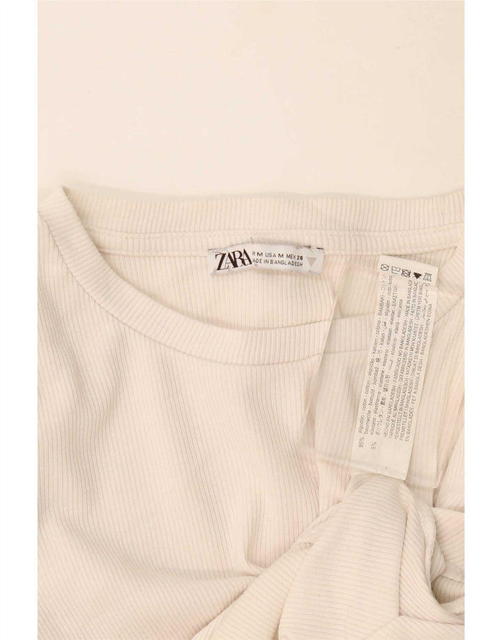 Zara Body Femme UK 12 Medium Off White Coton