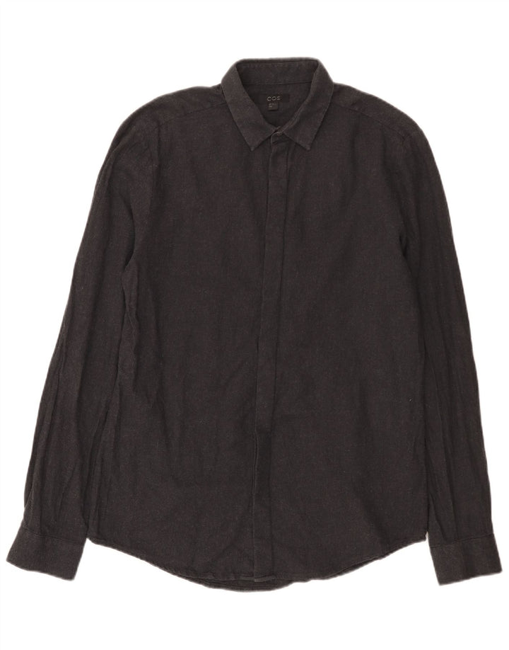 Cos Chemise Homme EU 40 Coton Gris Moyen