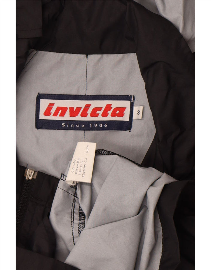 Invicta Veste de pluie à capuche graphique pour garçon 7-8 ans Noir Polyamide