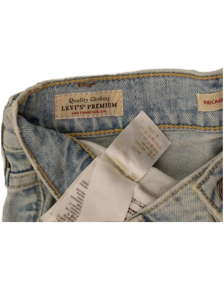 Levi's Bermuda Ribcage Femme W25 XS Bleu Coton