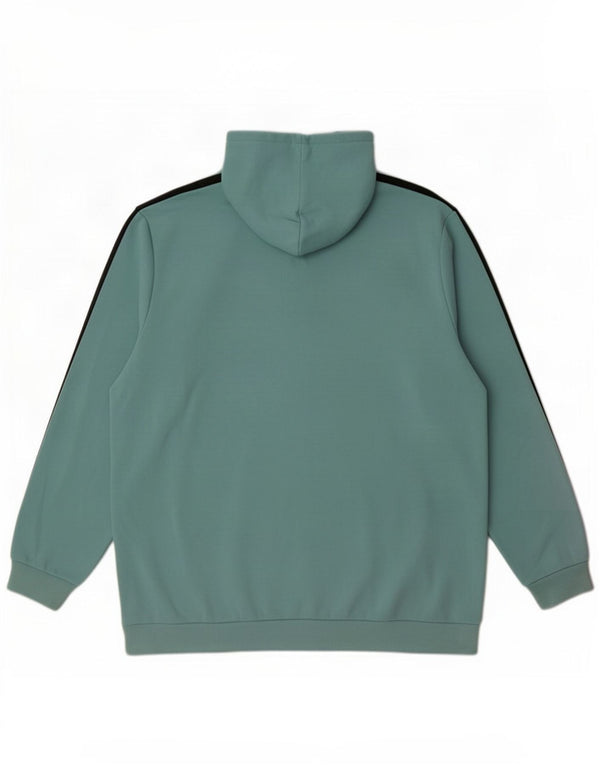 Adidas Pull à capuche zippé pour homme 2XL en coton turquoise
