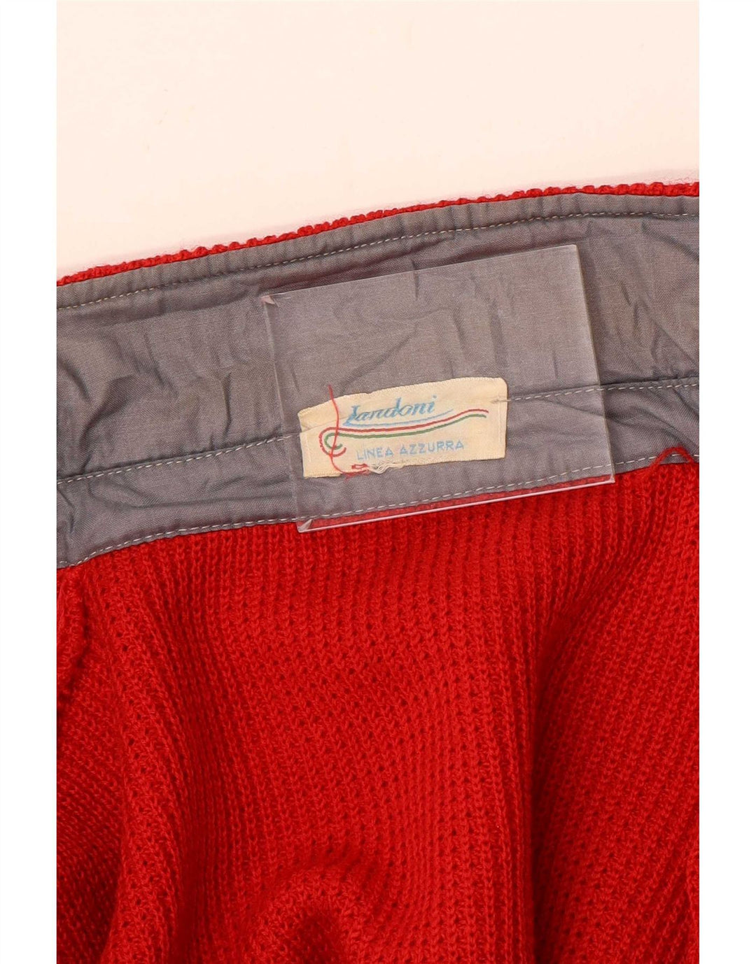 Azzurra Pull Cardigan Coupe Régulière pour Homme Large Rouge Colorblock