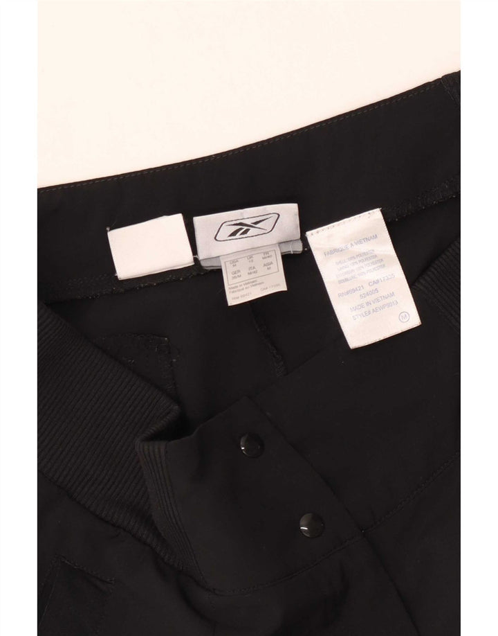Reebok Bermuda Femme UK 12 Medium W30 Noir Polyester