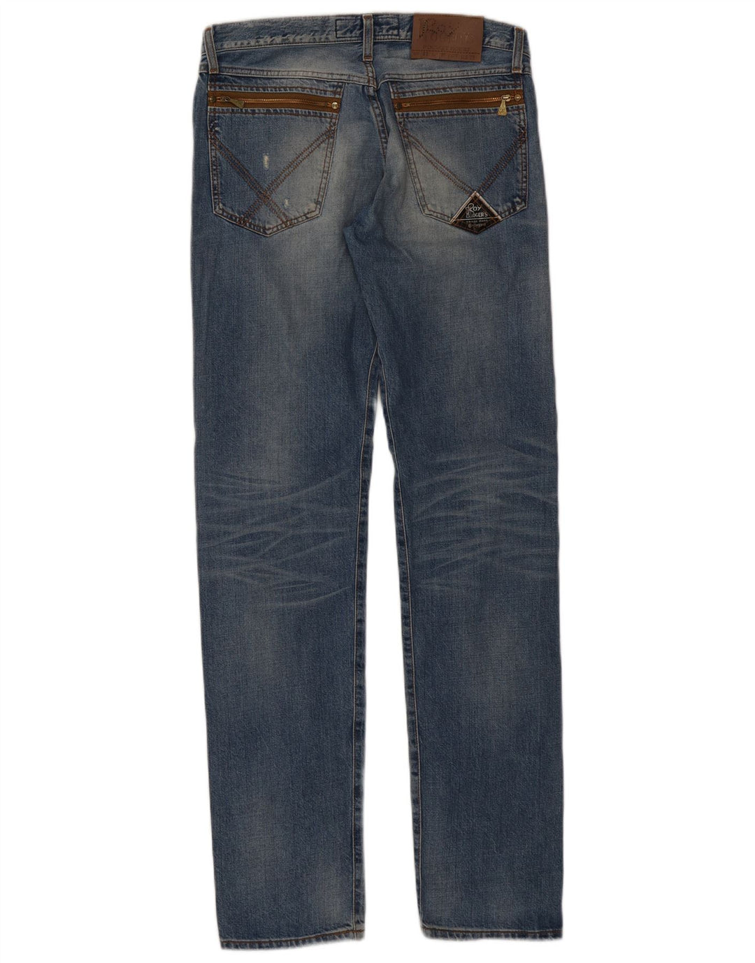 ROY ROGERS Jean slim Seven Bell pour femme IT 46 Large W32 L35 Bleu Coton