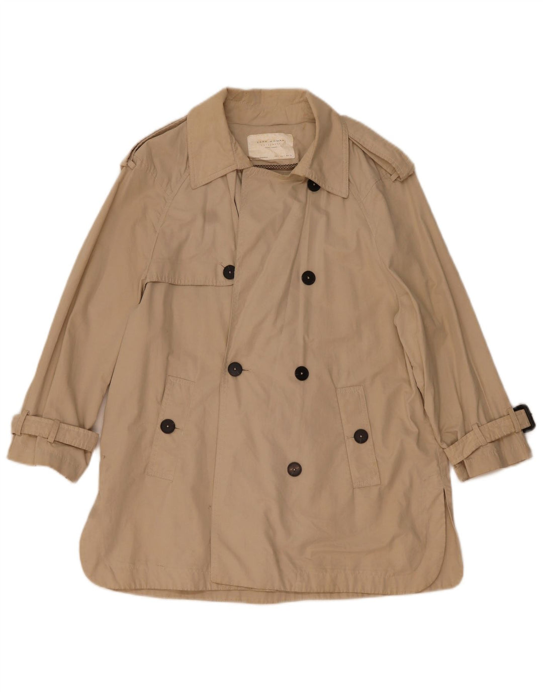 Zara Trench-coat surdimensionné pour femme UK 10 Petit Beige