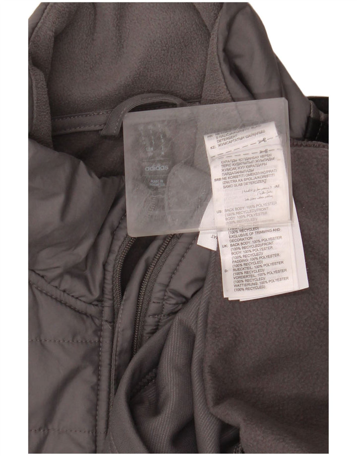 ADIDAS Sweat-shirt Aeroready à col zippé pour homme, petit, gris, polyester