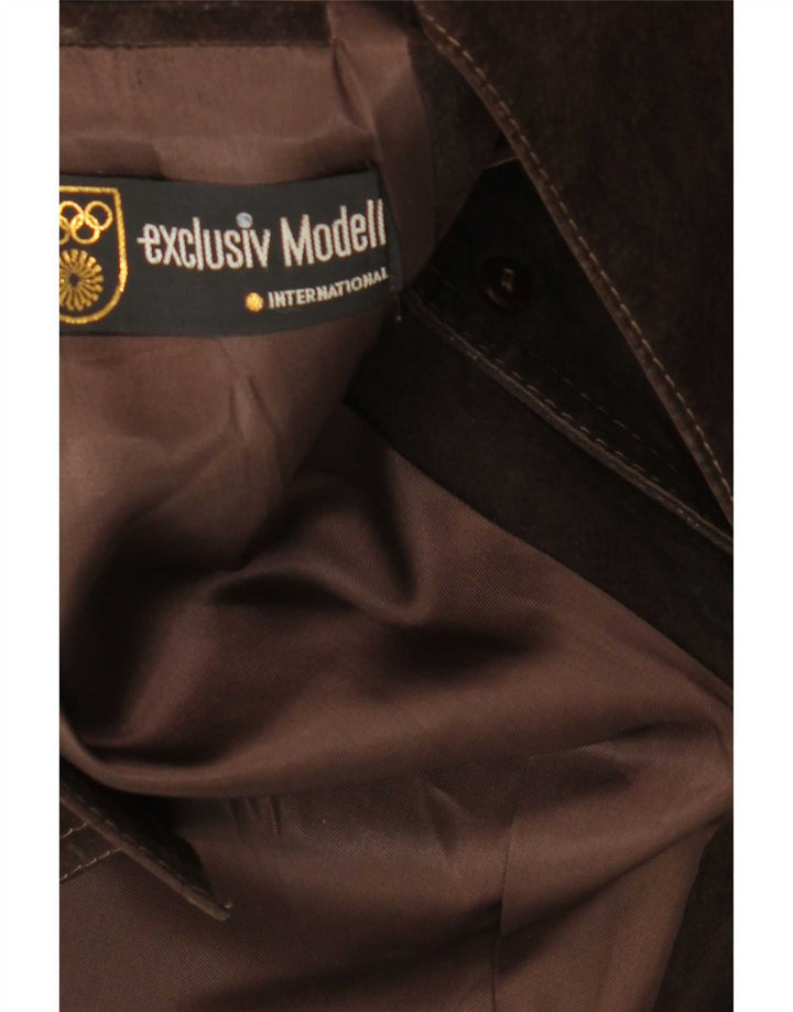 veste en daim homme vintage UK 38 Brun moyen