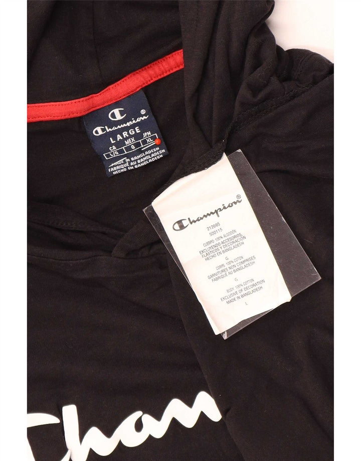 Champion Débardeur à capuche pour homme Grand coton noir