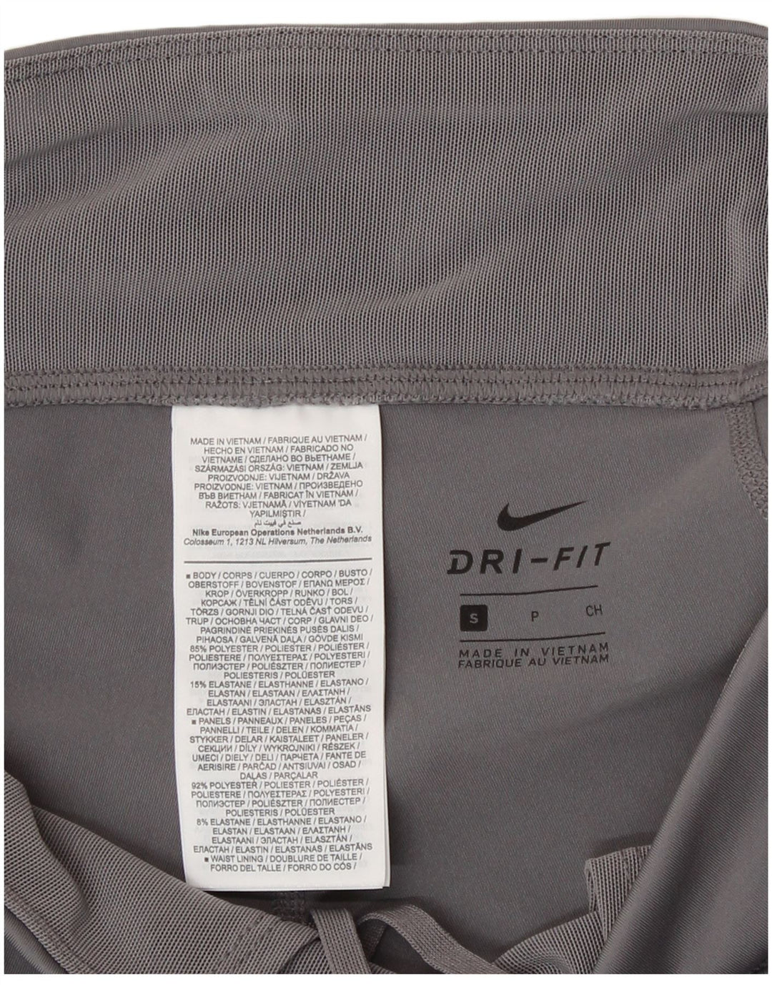 Nike Legging Capri Dri Fit pour femme UK 10 Petit Gris Polyester
