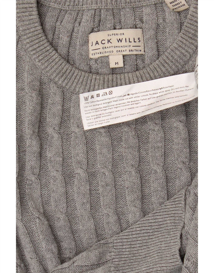 Jack Wills Pull à col rond pour homme en coton gris moyen