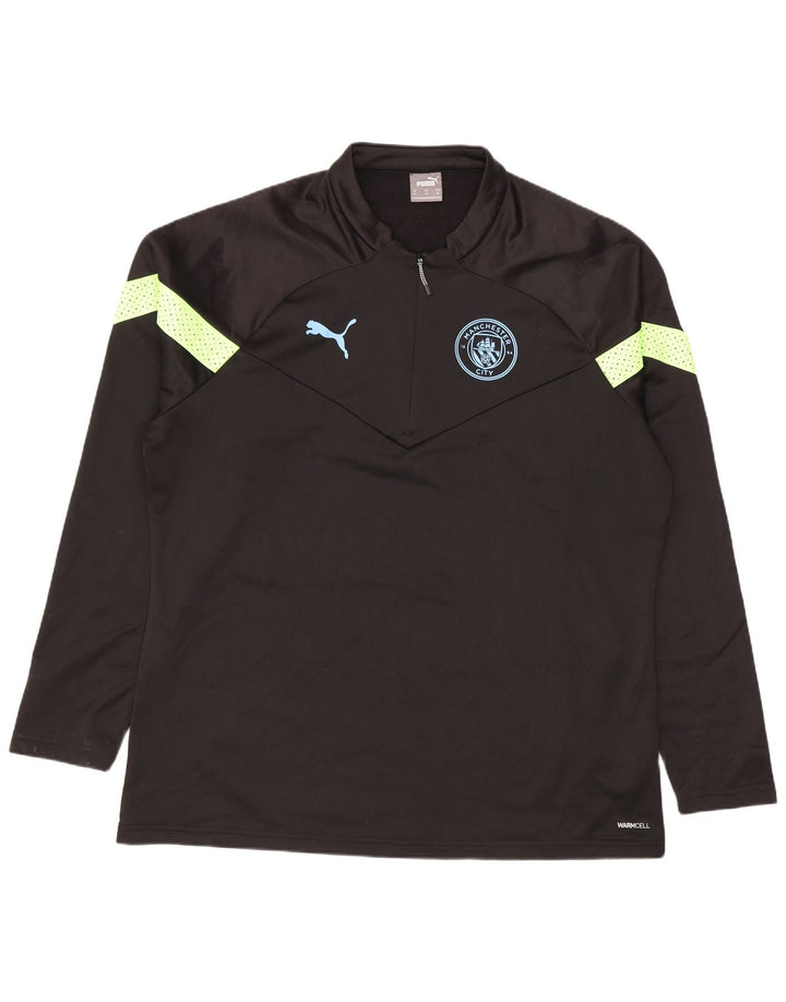 Puma Haut de Survêtement Manchester City Pullover XL Homme Noir Colorblock