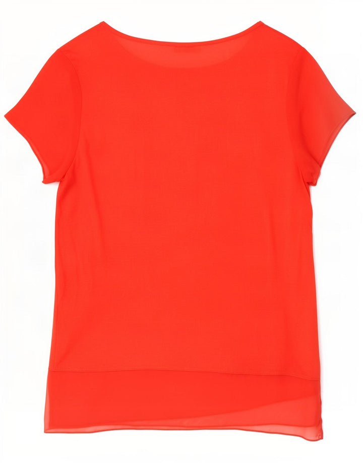 Zara Femme Chemisier Top UK 12 Rouge Moyen