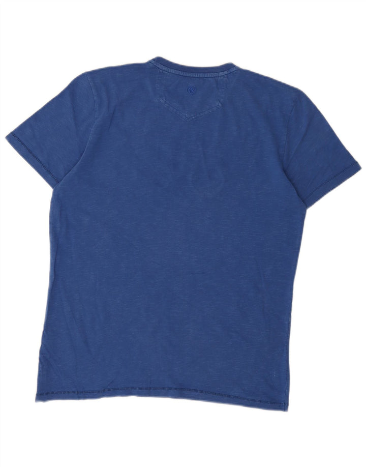 Fat Face T-Shirt Graphique Homme Bleu Moyen Coton