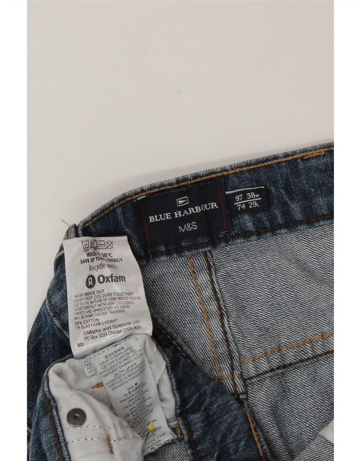 Marks & Spencer Jean Droit Blue Harbor Homme W38 L27 Coton Bleu